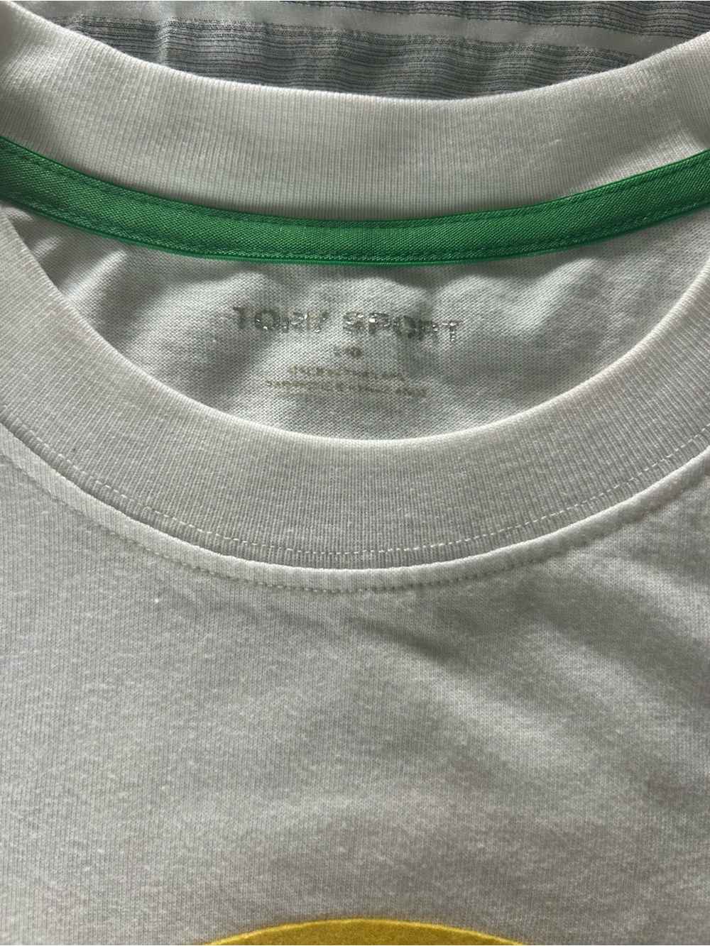 Tory Burch White T-Shirt with Yellow Graphic - Picture 3 of 4